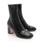 Gucci Leather Horsebit Ankle Boots - Size 7 / 37