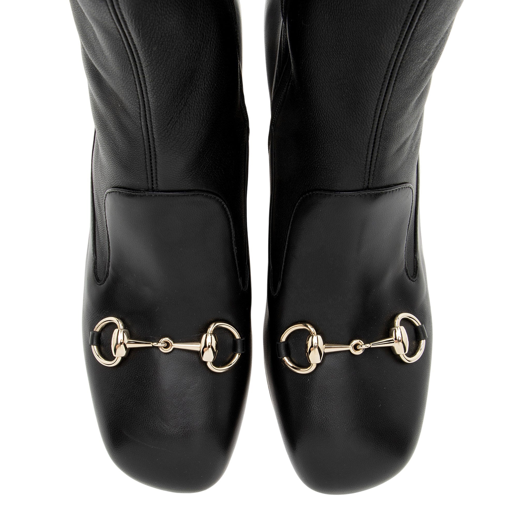 Gucci Leather Horsebit Ankle Boots - Size 8 / 38