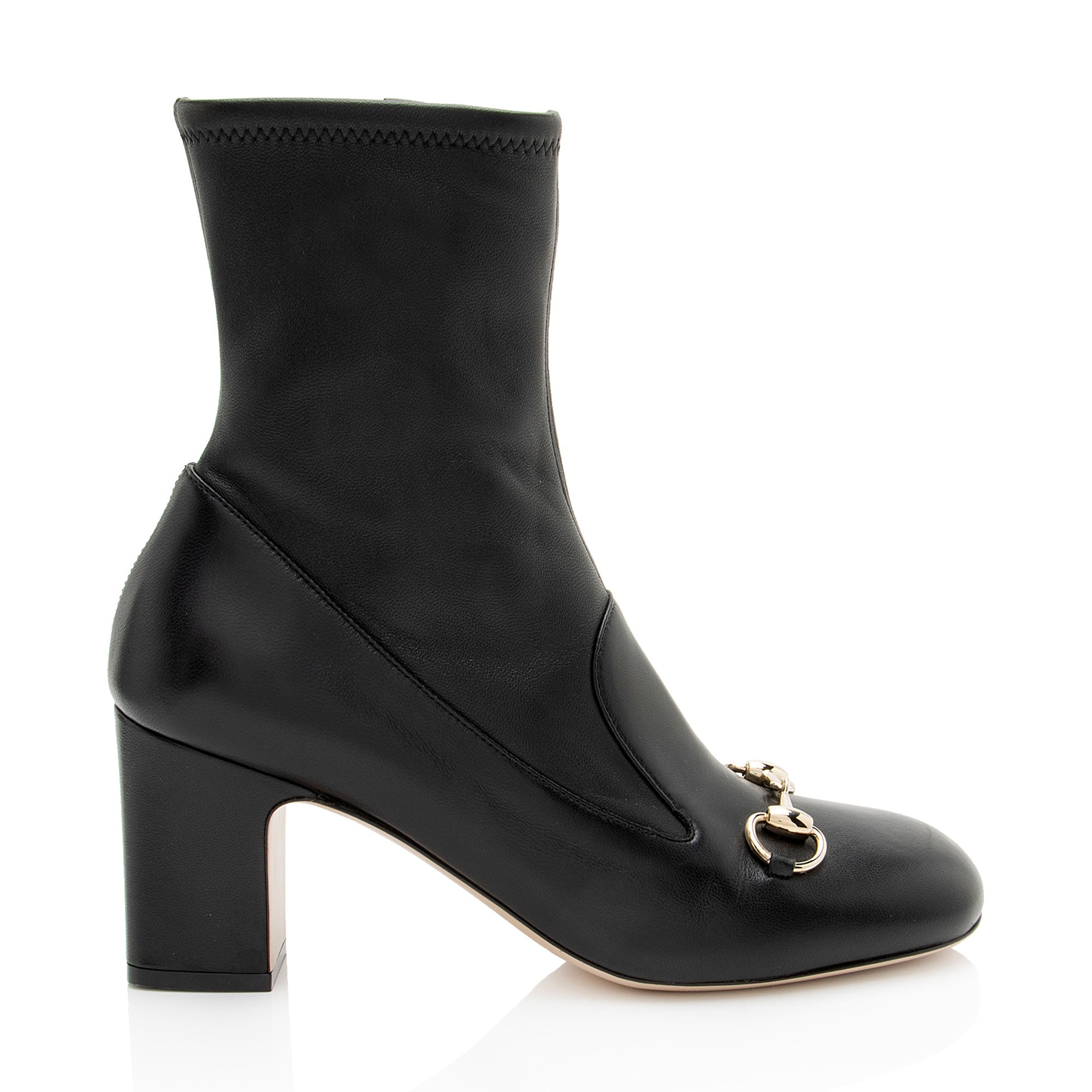 Gucci Leather Horsebit Ankle Boots - Size 8 / 38