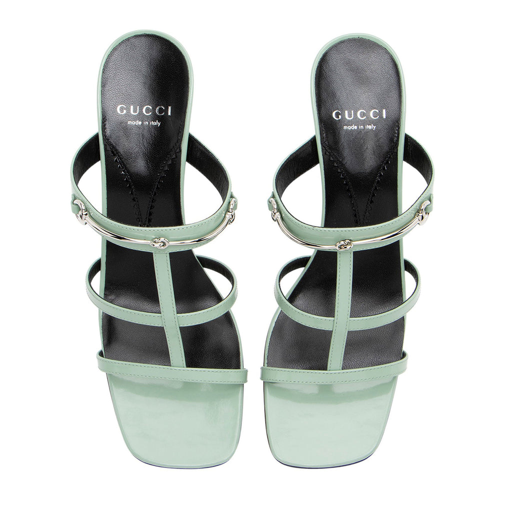 Gucci Leather Horsebit Divine Sandals - Size 8 / 38