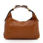 Gucci Leather Horsebit Medium Hobo (SHF-WR9LR9)