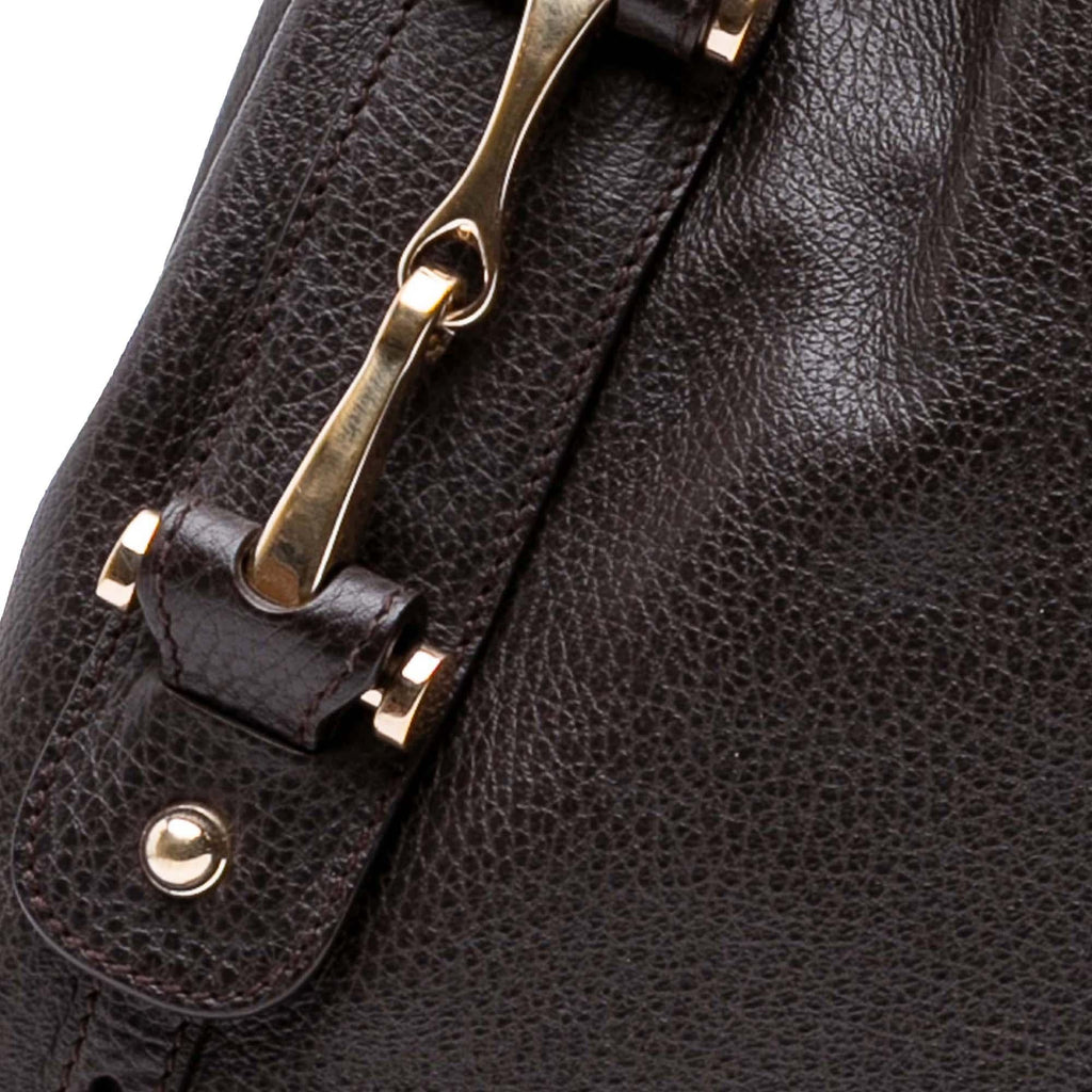 Gucci Leather Horsebit Pelham Shoulder Bag