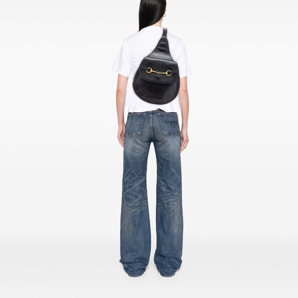 Gucci Leather Horsebit Sling Bag