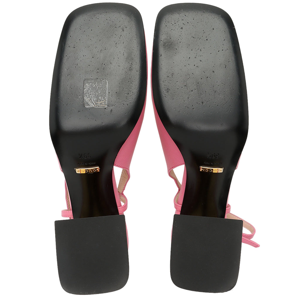 Gucci Leather Horsebit Slingback Pumps - Size 9.5 / 39.5 (SHF-HjnpQi)