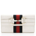 Gucci Leather Horsebit Web Continental Wallet (SHF-yXh8tm)