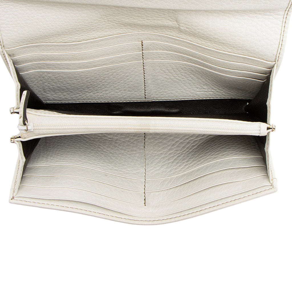 Gucci Leather Horsebit Web Continental Wallet (SHF-yXh8tm)