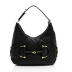 Gucci Leather Web Heritage Horsebit Large Hobo (SHF-yRvuke)