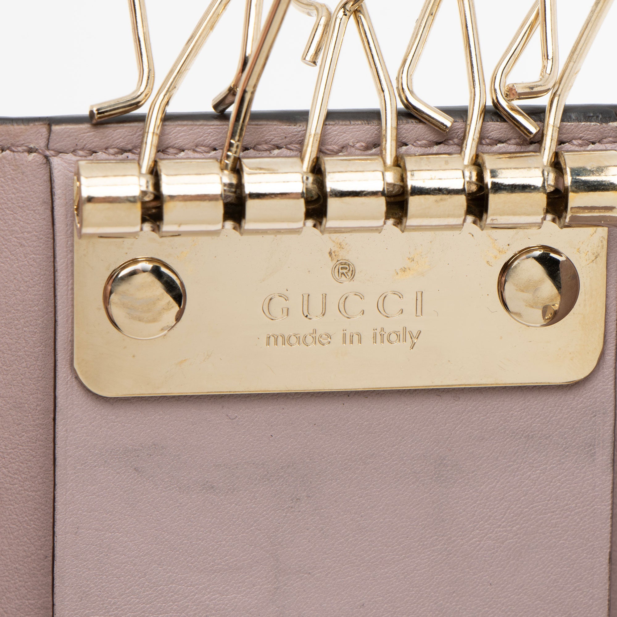 Gucci Leather Interlocking G 6 Key Holder