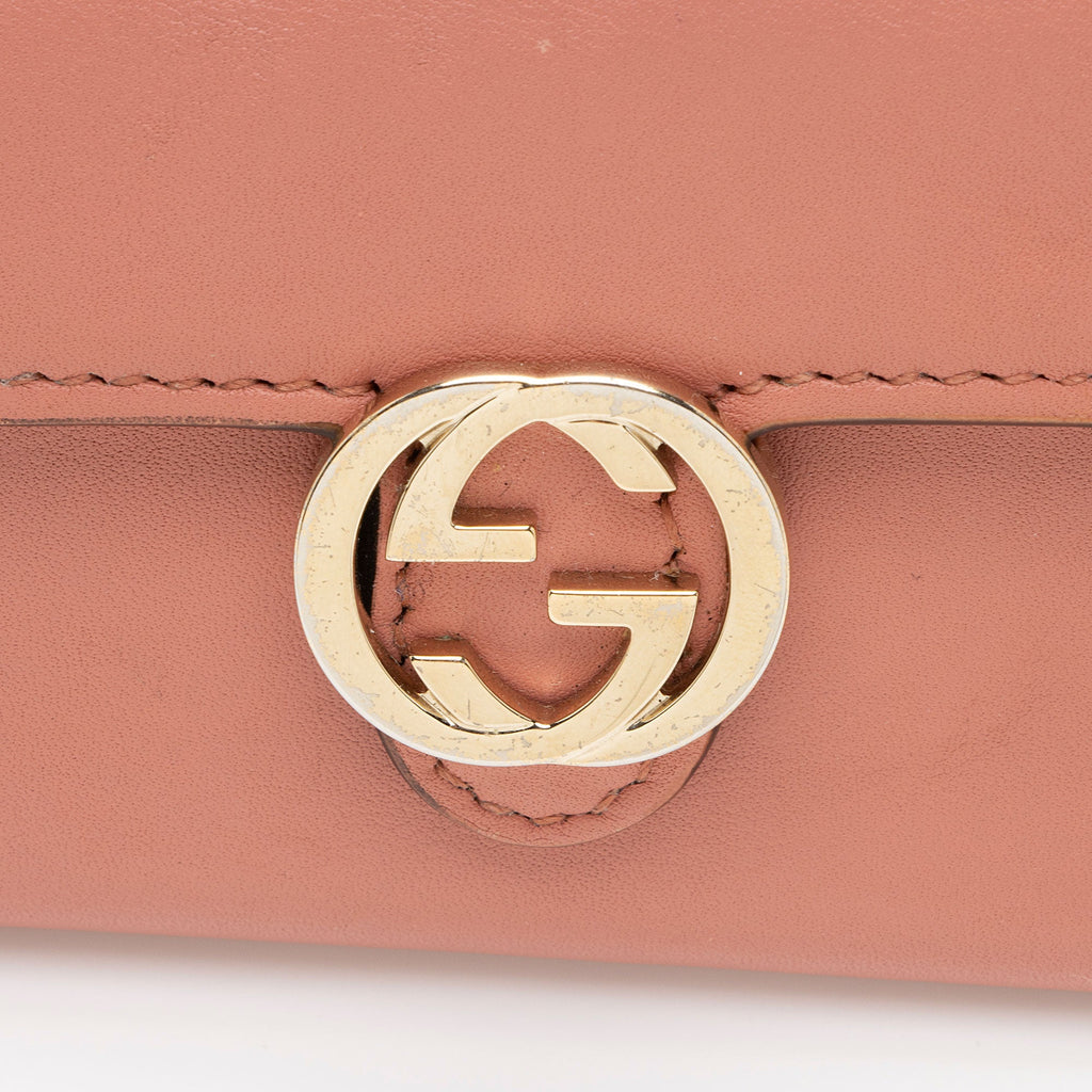 Gucci Leather Interlocking G 6 Key Holder