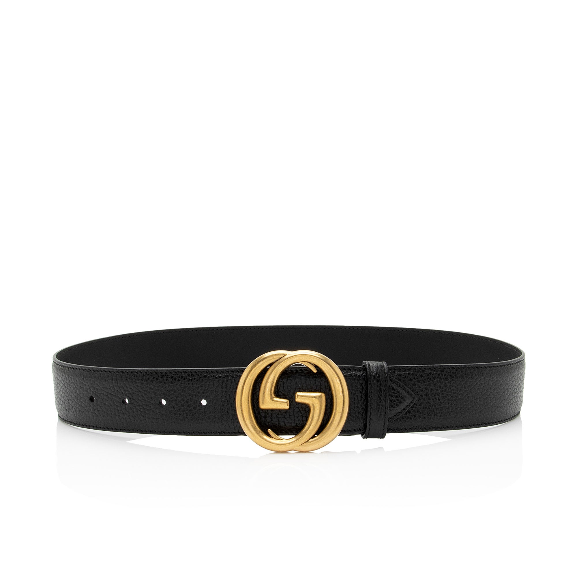 Gucci Leather Interlocking G Belt - Size 30 / 75 (SHF-NqTH3k)