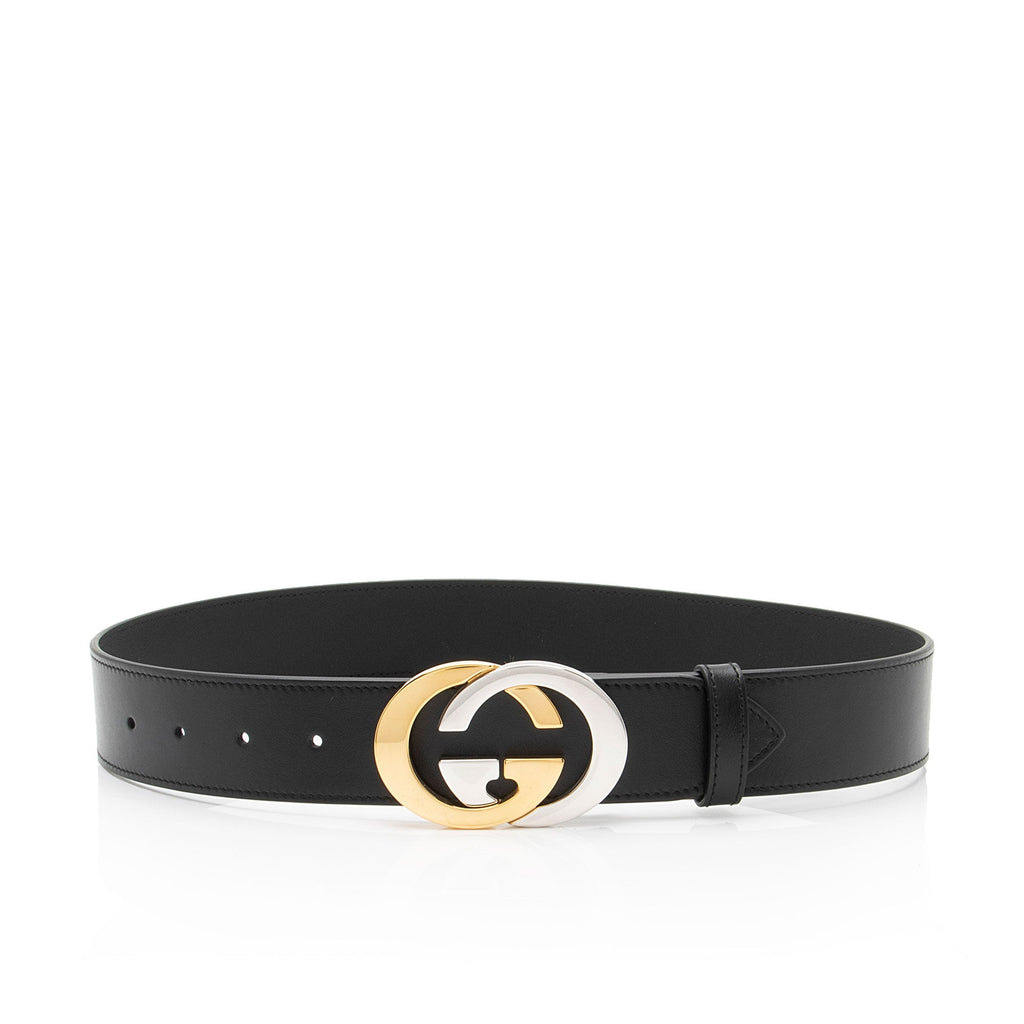 Gucci Leather Two Tone Interlocking G Belt - Size 30 / 75 (SHF-Xh8sRS)