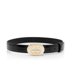 Gucci Leather Interlocking G Belt - Size 32 / 80 (SHF-23273)