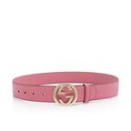 Gucci Leather Interlocking G Belt - Size 32 / 80 (SHF-PyhR7L)