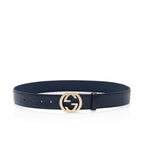Gucci Leather Interlocking G Belt - Size 32 / 80 (SHF-TrDMkX)
