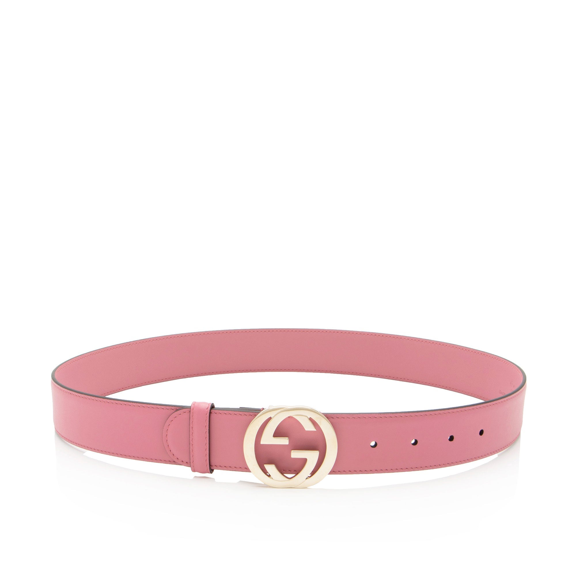 Gucci Leather Interlocking G Belt - Size 34 / 85 (SHF-kx52YG)