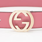 Gucci Leather Interlocking G Belt - Size 34 / 85