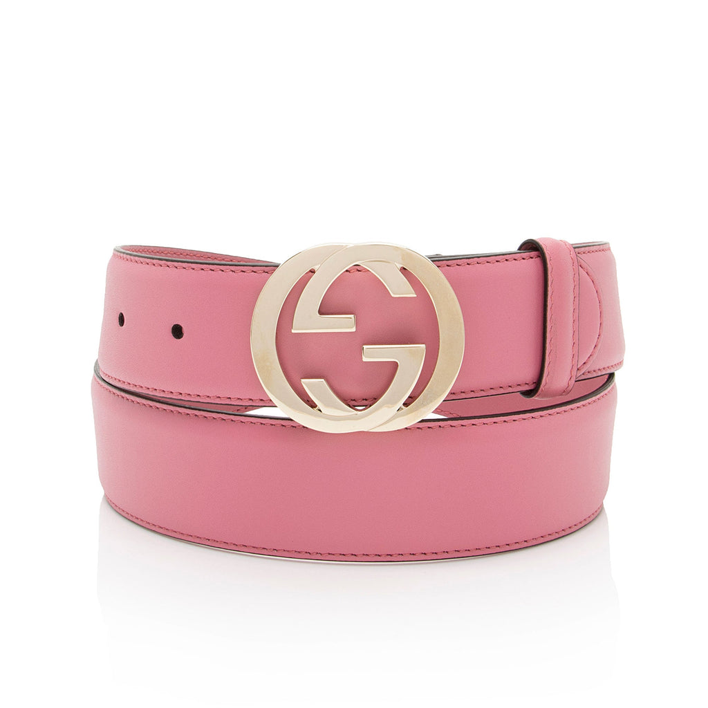 Gucci Leather Interlocking G Belt - Size 34 / 85