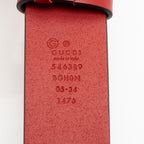 Gucci Leather Interlocking G Belt - Size 34 / 85