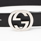 Gucci Leather Interlocking G Belt - Size 34 / 85