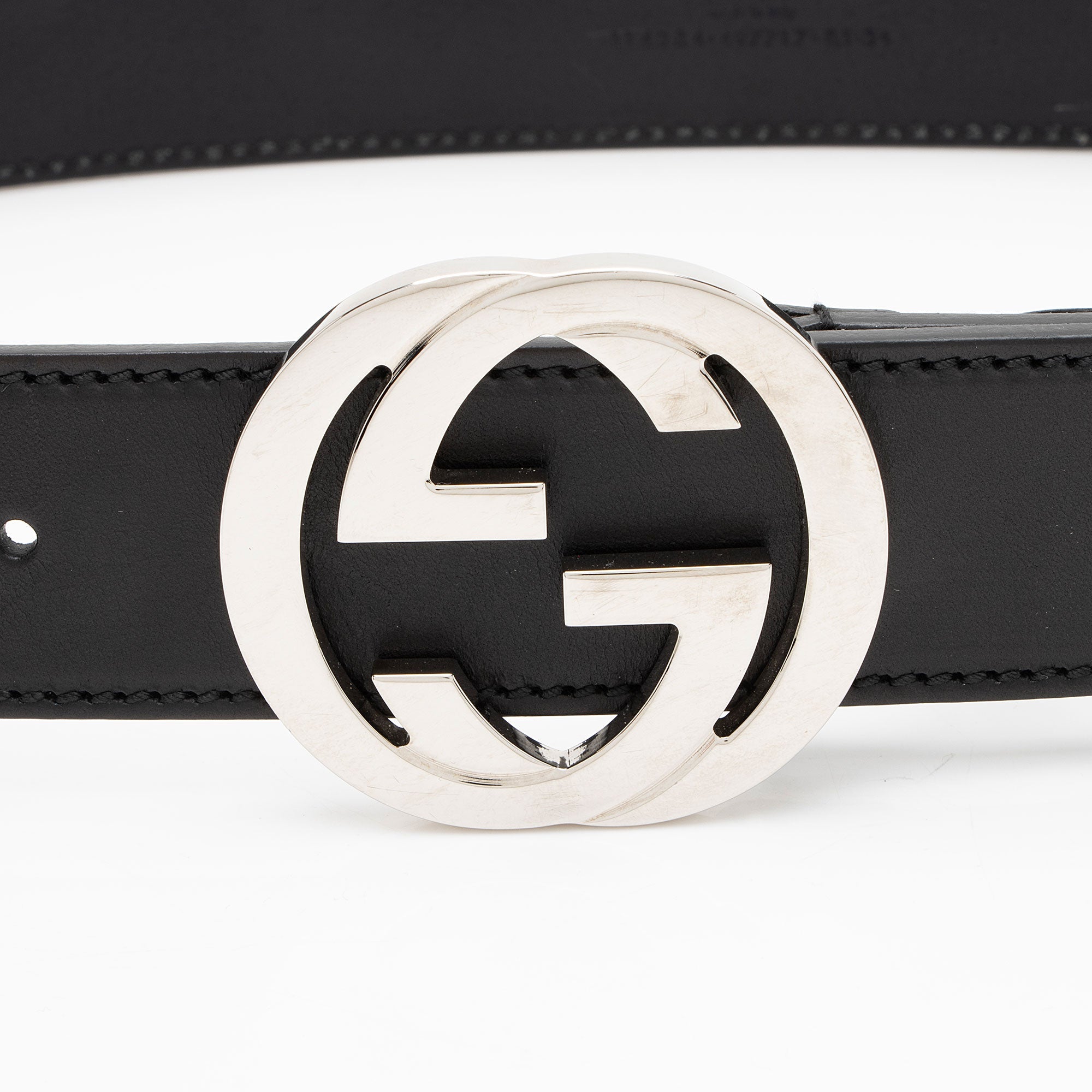 Gucci Leather Interlocking G Belt - Size 34 / 85