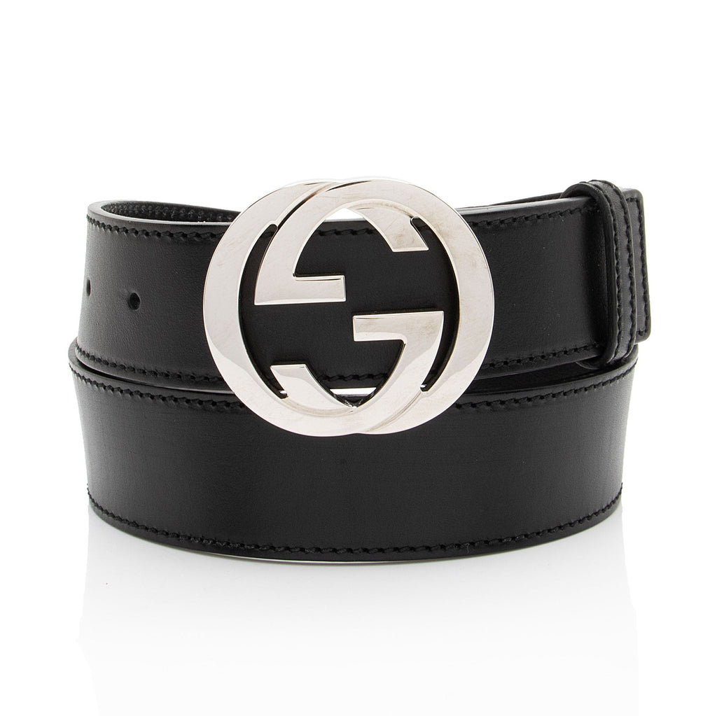 Gucci Leather Interlocking G Belt - Size 34 / 85