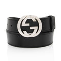 Gucci Leather Interlocking G Belt - Size 34 / 85