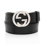 Gucci Leather Interlocking G Belt - Size 34 / 85