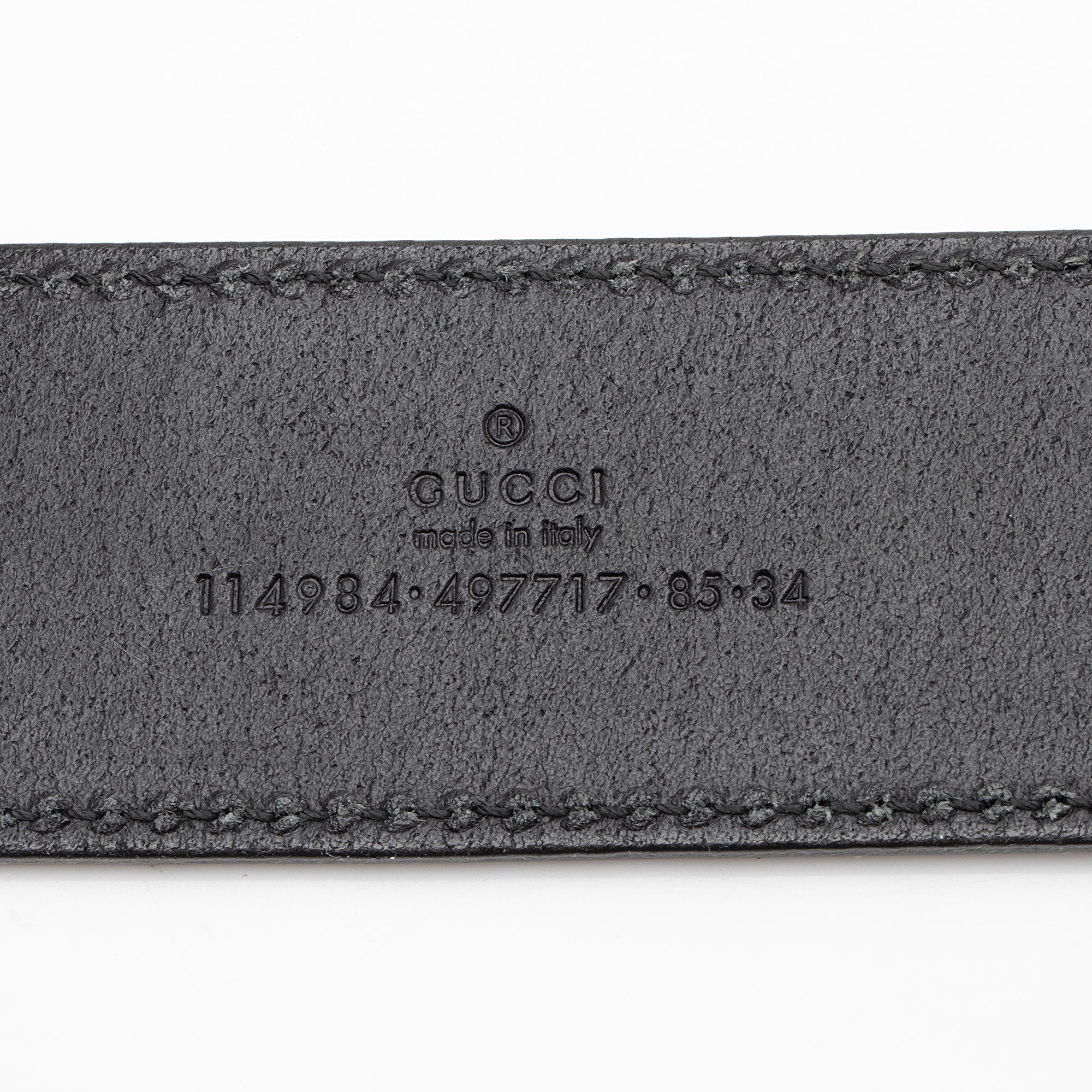Gucci Leather Interlocking G Belt - Size 34 / 85