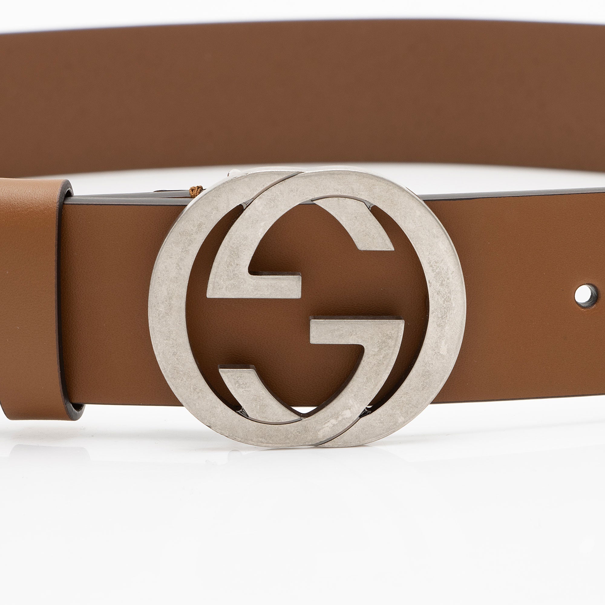 Gucci Leather Interlocking G Belt - Size 38 / 95