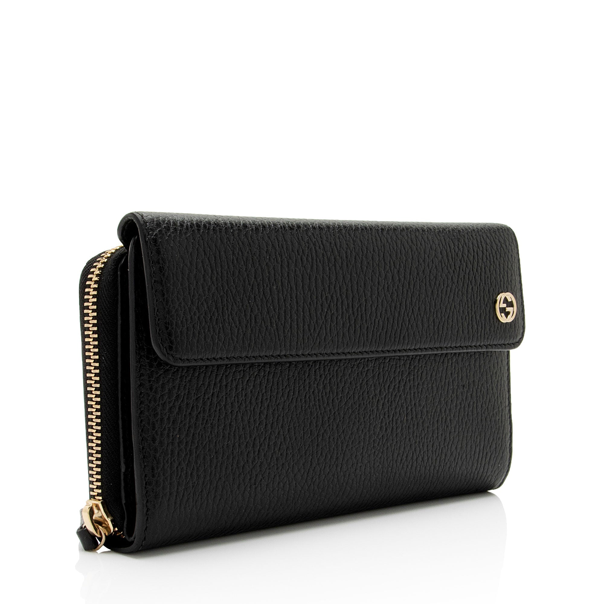 Gucci Leather Interlocking G Continental Wallet (SHF-6vJqS2)