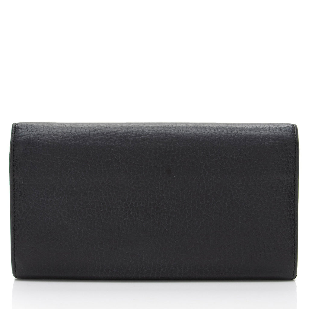 Gucci Leather Interlocking G Continental Wallet