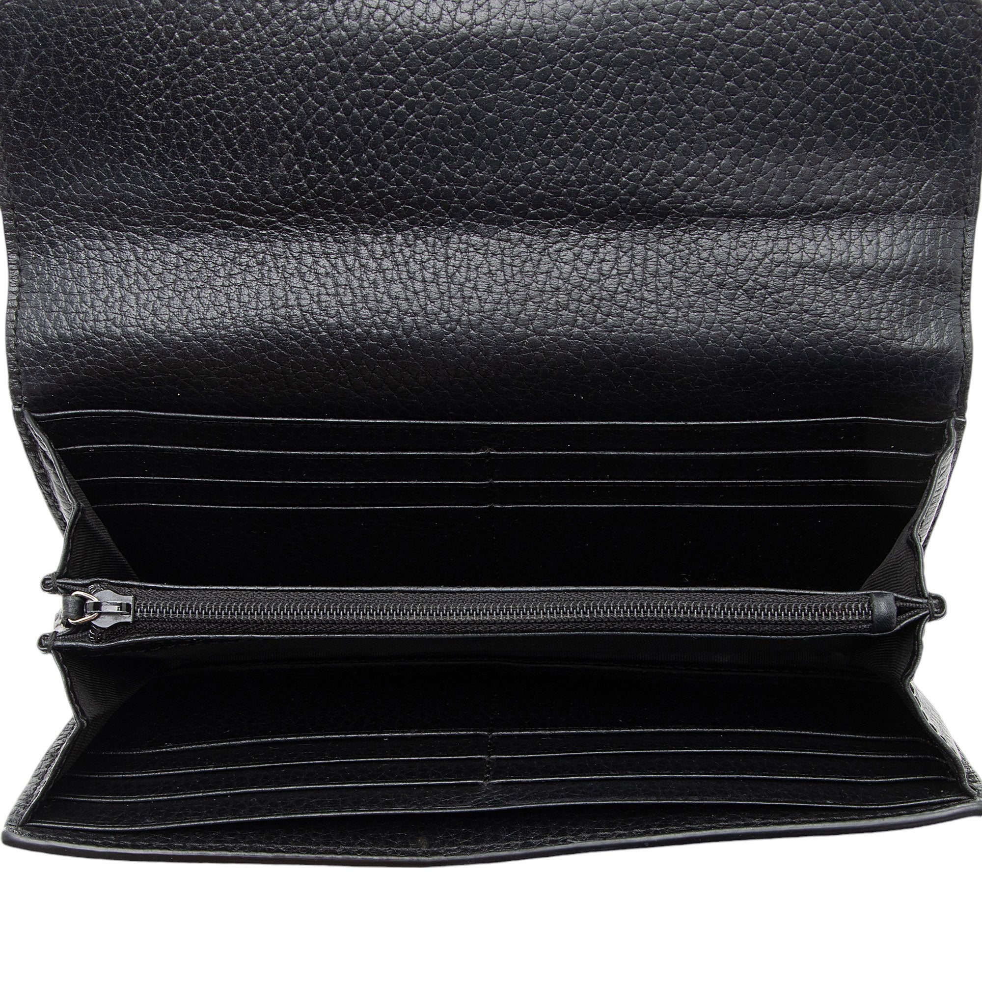 Gucci Leather Interlocking G Continental Wallet
