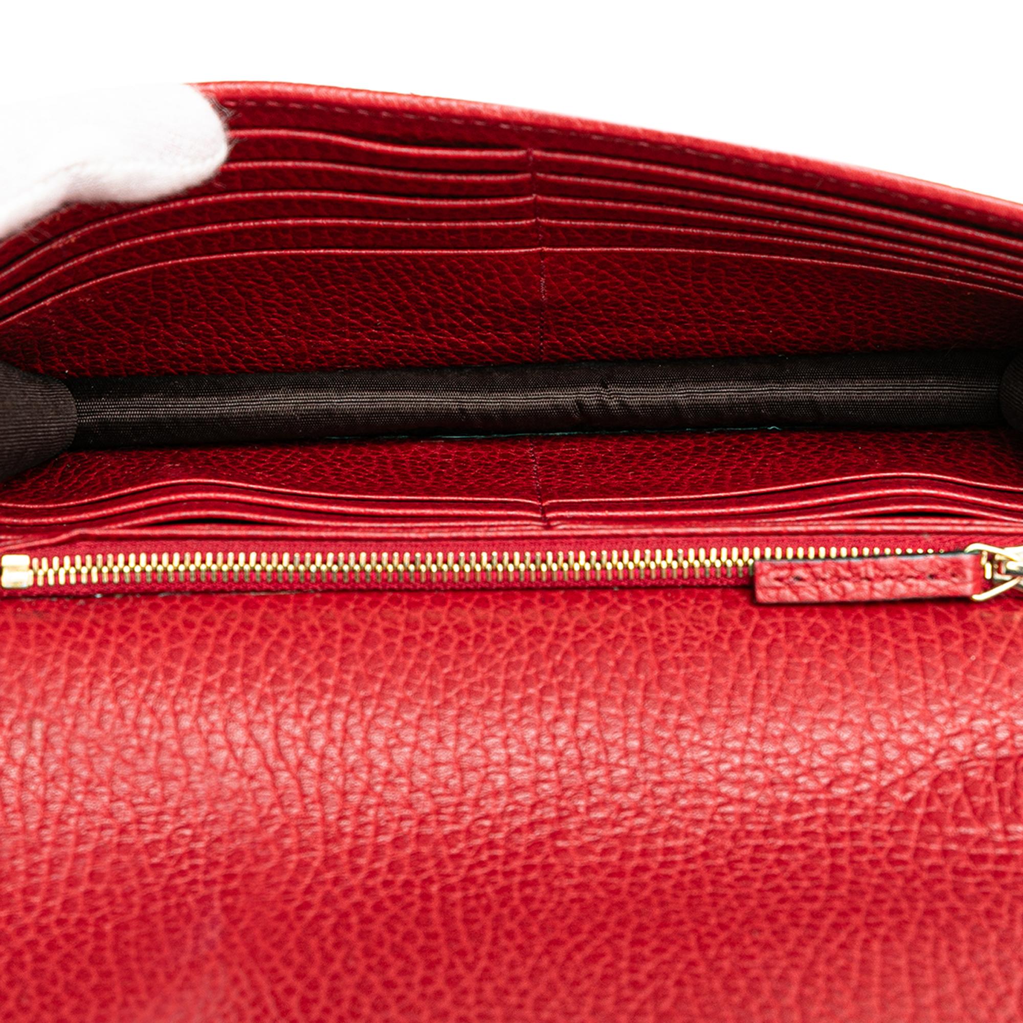 Gucci Leather Interlocking G Dollar Wallet on Chain