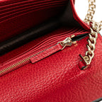 Gucci Leather Interlocking G Dollar Wallet on Chain
