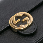 Gucci Leather Interlocking G Dollar Wallet on Chain