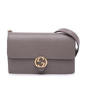 Gucci Leather Interlocking G Dollar Wallet on Chain