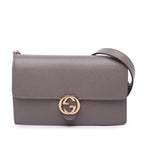 Gucci Leather Interlocking G Dollar Wallet on Chain