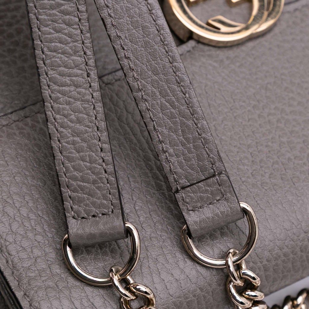 Gucci Leather Interlocking G Dollar Wallet on Chain