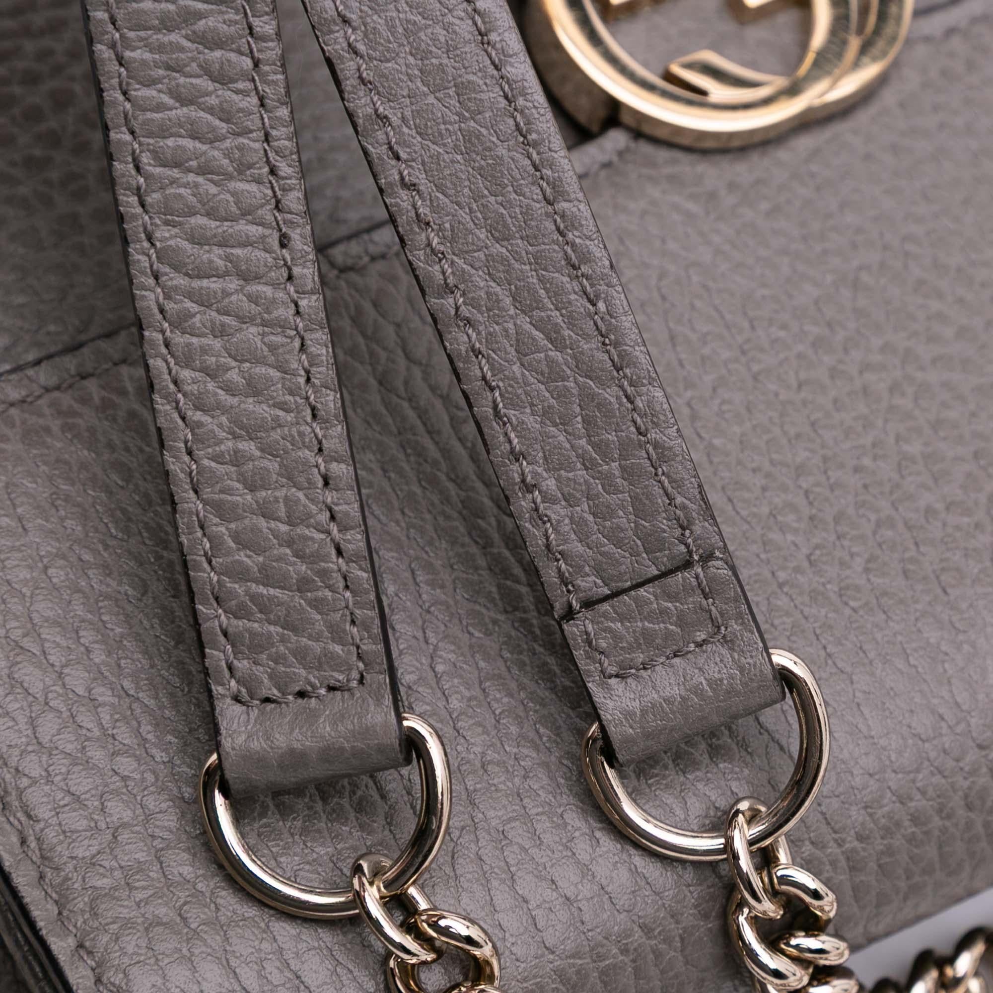 Gucci Leather Interlocking G Dollar Wallet on Chain