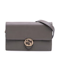 Gucci Leather Interlocking G Dollar Wallet on Chain
