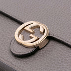 Gucci Leather Interlocking G Dollar Wallet on Chain