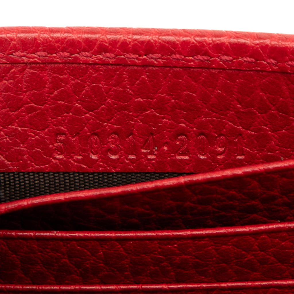 Gucci Leather Interlocking G Dollar Wallet on Chain