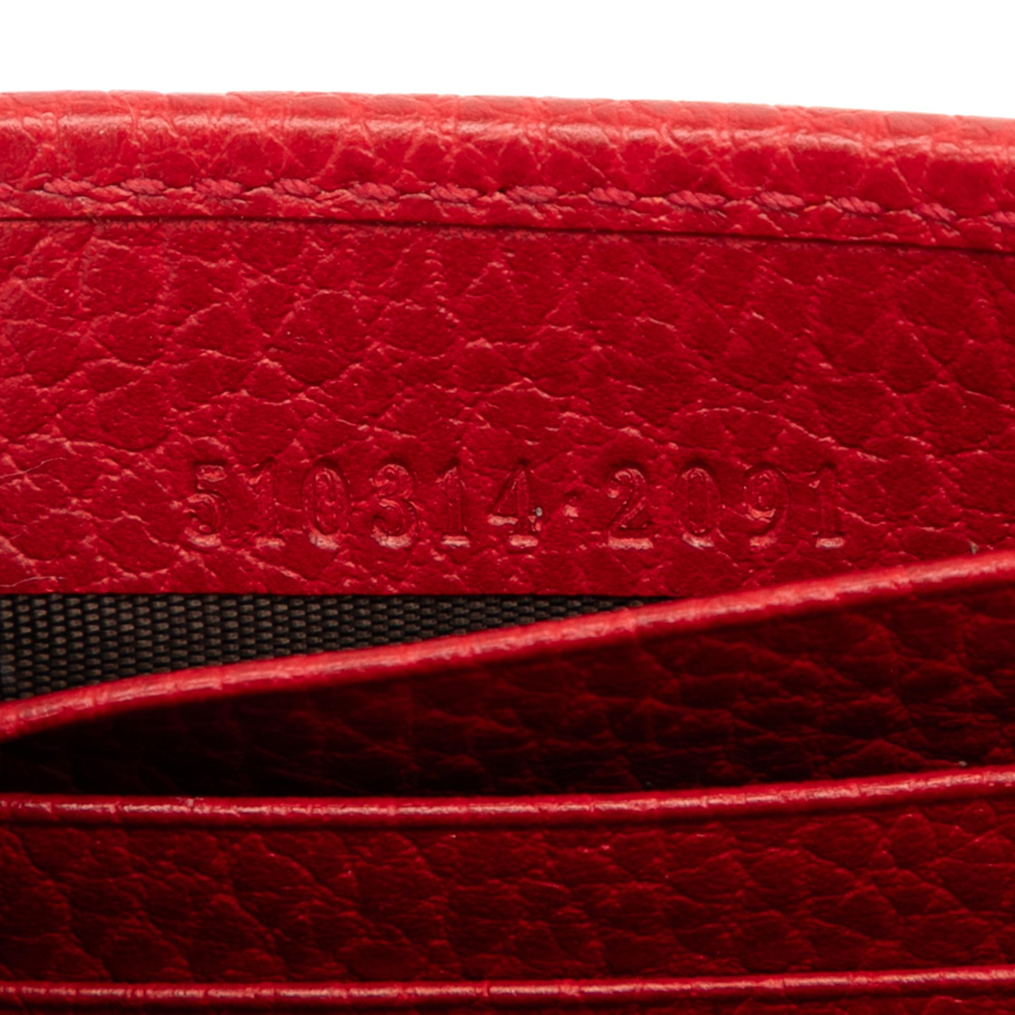 Gucci Leather Interlocking G Dollar Wallet on Chain