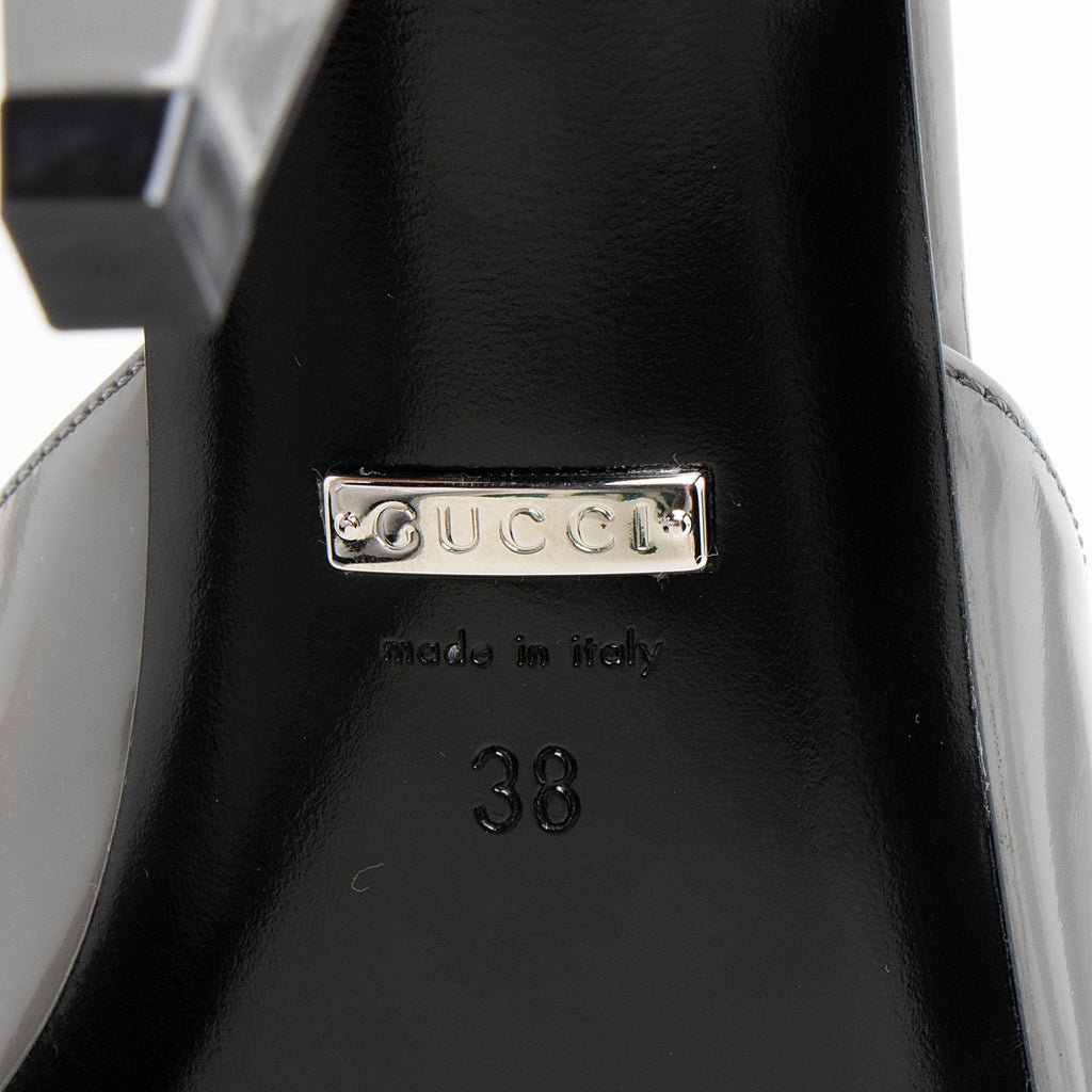 Gucci Leather Interlocking G Mallory Mules - Size 8 / 38