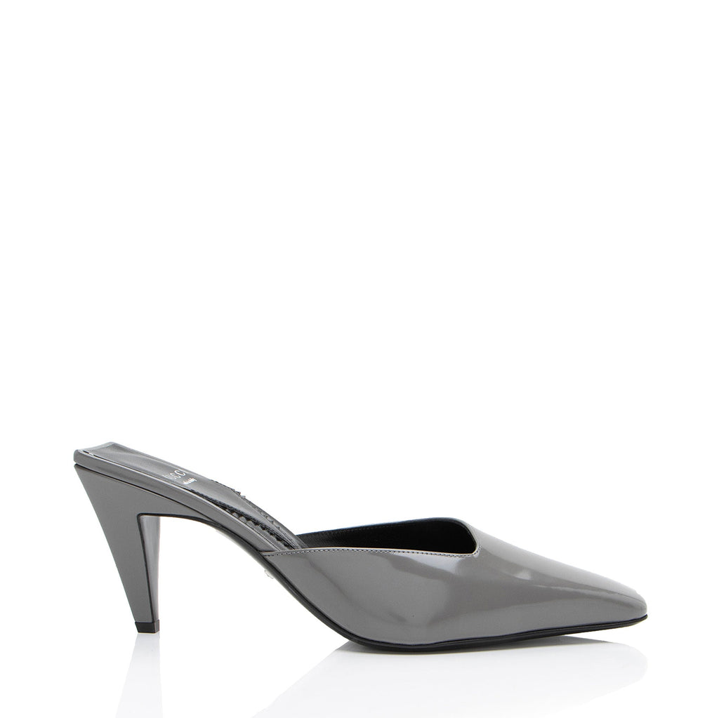 Gucci Leather Interlocking G Mallory Mules - Size 8 / 38