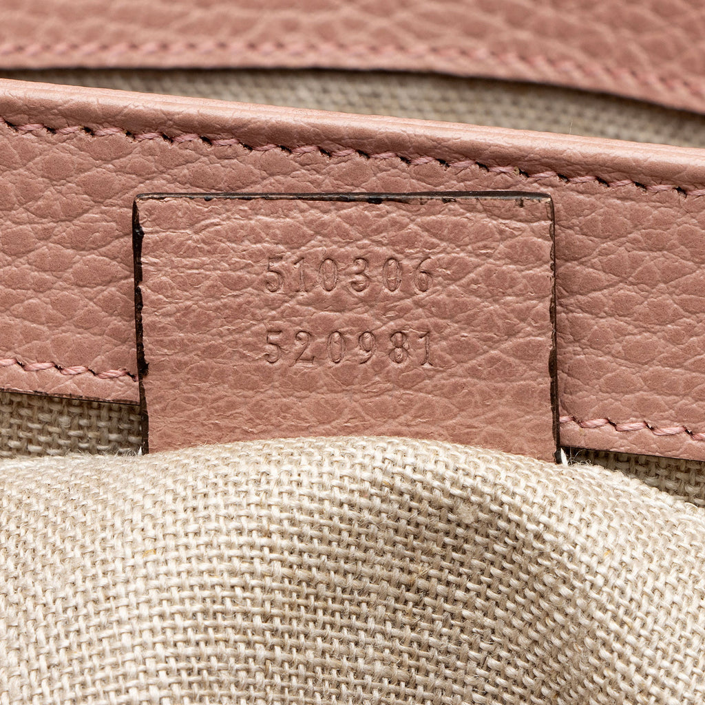 Gucci Leather Interlocking G Medium Top Handle