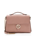 Gucci Leather Interlocking G Medium Top Handle