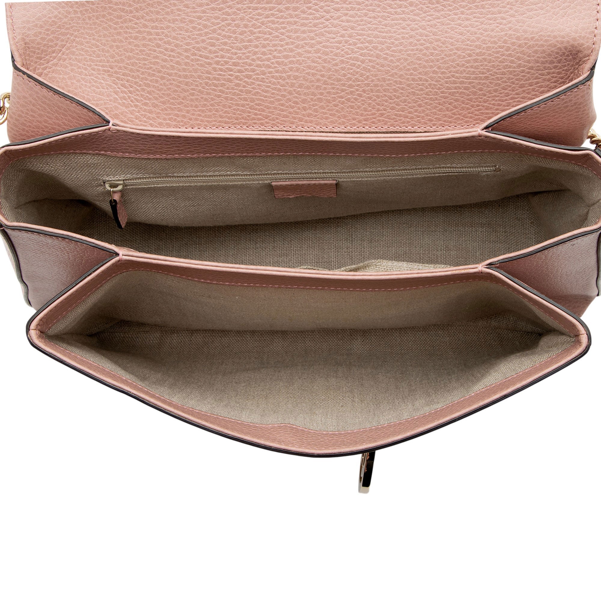 Gucci Leather Interlocking G Medium Top Handle