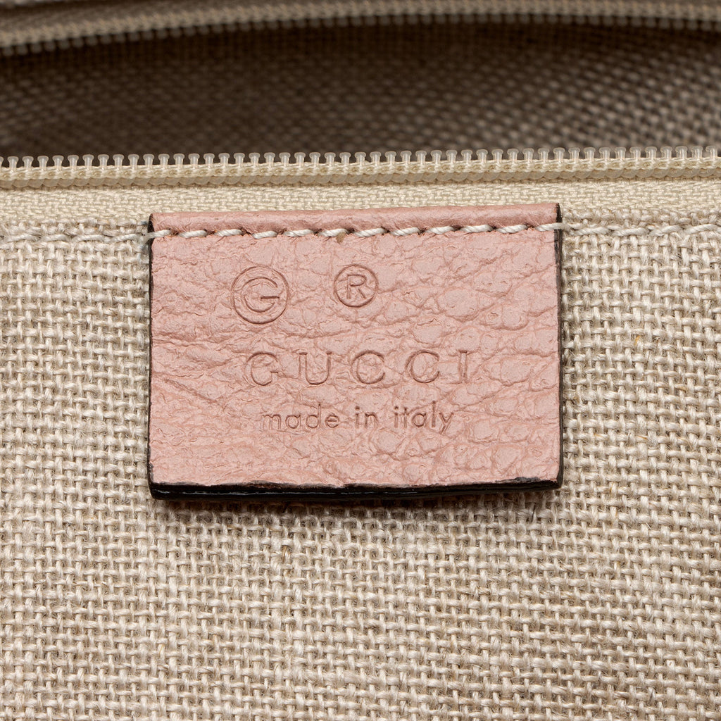 Gucci Leather Interlocking G Medium Top Handle