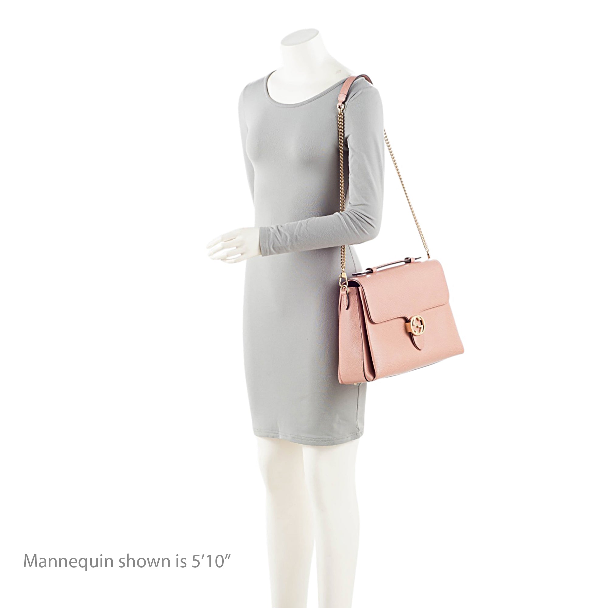 Gucci Leather Interlocking G Medium Top Handle